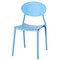 Modern Plastic Outdoor Dining Chair with Open Oval Back Design